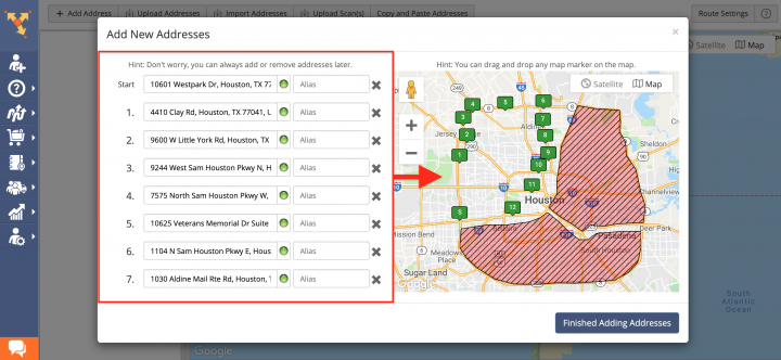 Using Avoidance Zones When Planning Routes