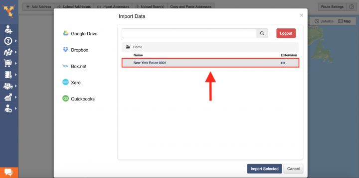 Import Data - Planning Routes by Importing Data from Cloud-Based Storages