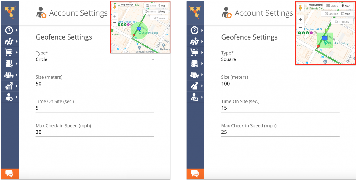 Setting up geofence settings on Route4Me route planner account