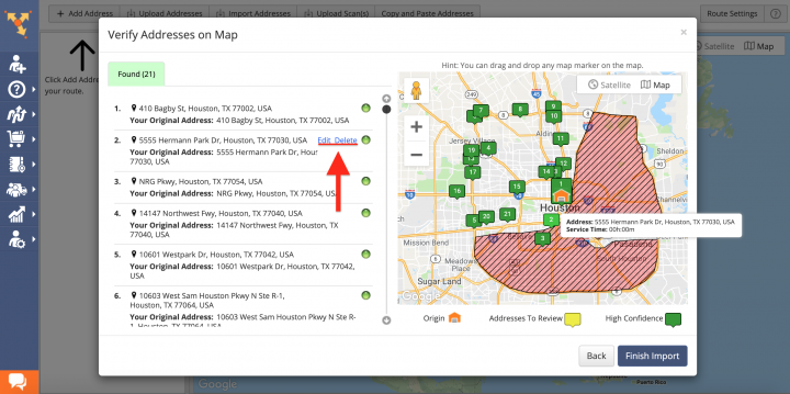 Using Avoidance Zones When Planning Routes