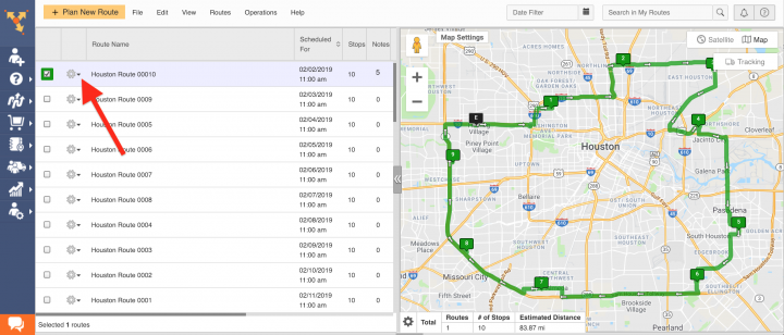 Exporting Route Notes