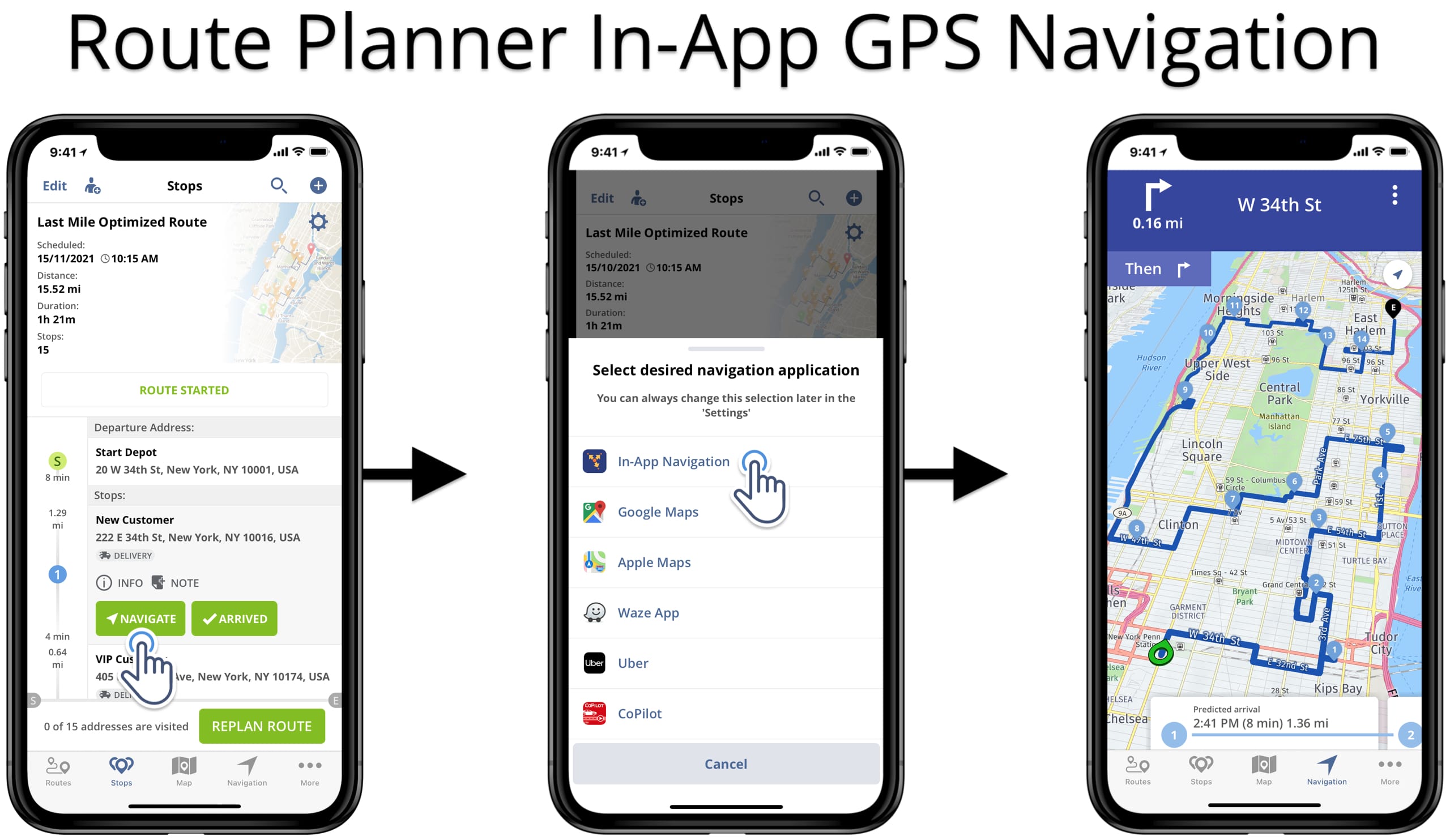 Планирование приложение iphone. Route Planner. Plan a Route.