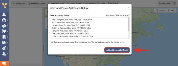 Copy-and-Paste - Planning Routes by Copying and Pasting Addresses