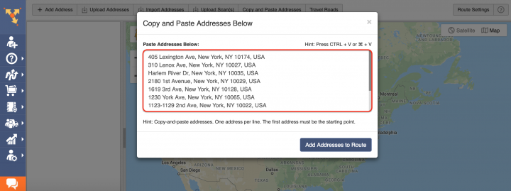 Copy-and-Paste - Planning Routes by Copying and Pasting Addresses