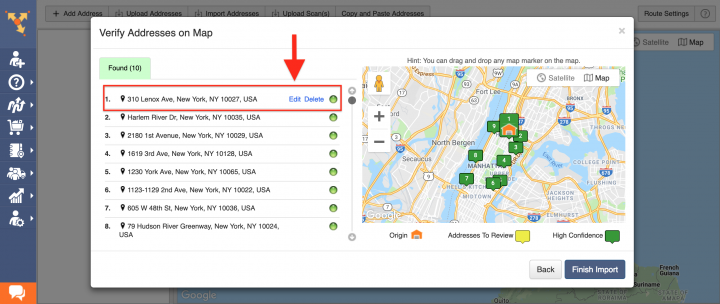 Import Data - Planning Routes by Importing Data from Cloud-Based Storages