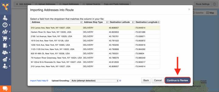 Import Data - Planning Routes by Importing Data from Cloud-Based Storages