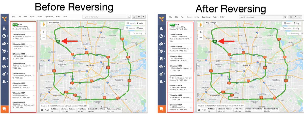 Route Reversal - Reversing Optimized Routes Using the Route4Me Web Platform