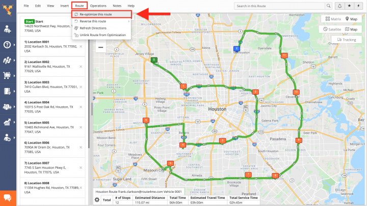 Re-Optimizing Planned Routes with and Without Visited Stops Using the Route Editor on the route4me Web Platform