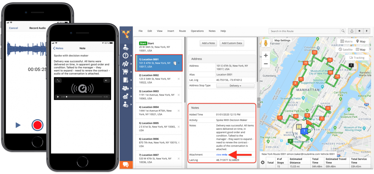 Route4Me Field Operations - Adding Notes to Route Stops Using Route4Me's iPhone Route Planner