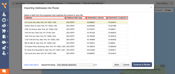 Import Data - Planning Routes by Importing Data from Cloud-Based Storages