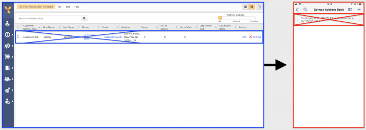 Deleting Contacts from the Address Book List