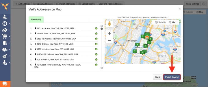 Import Data - Planning Routes by Importing Data from Cloud-Based Storages