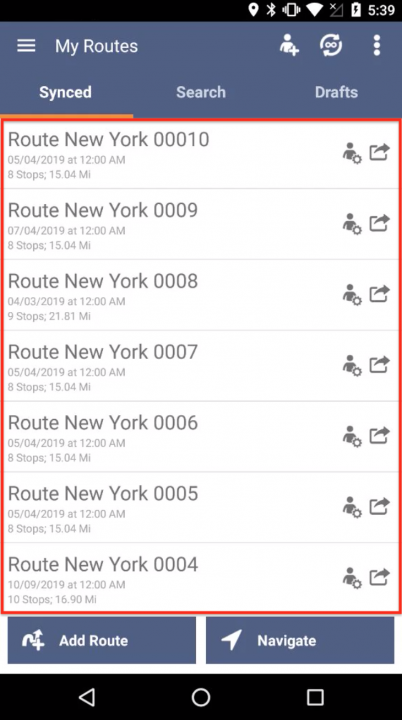 Inserting Recent Addresses into the Current Route