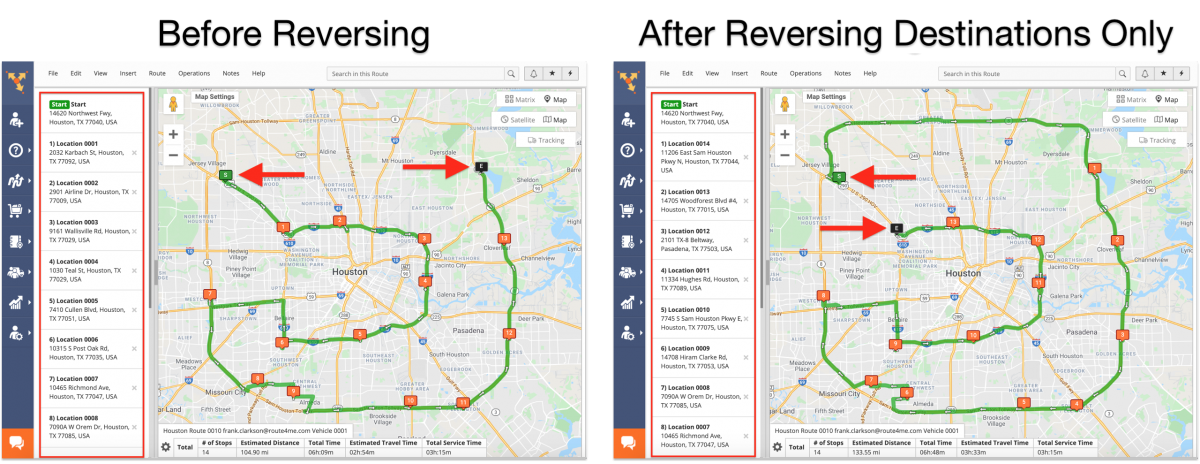 Route Reversal - Reversing Optimized Routes Using the Route4Me Web Platform