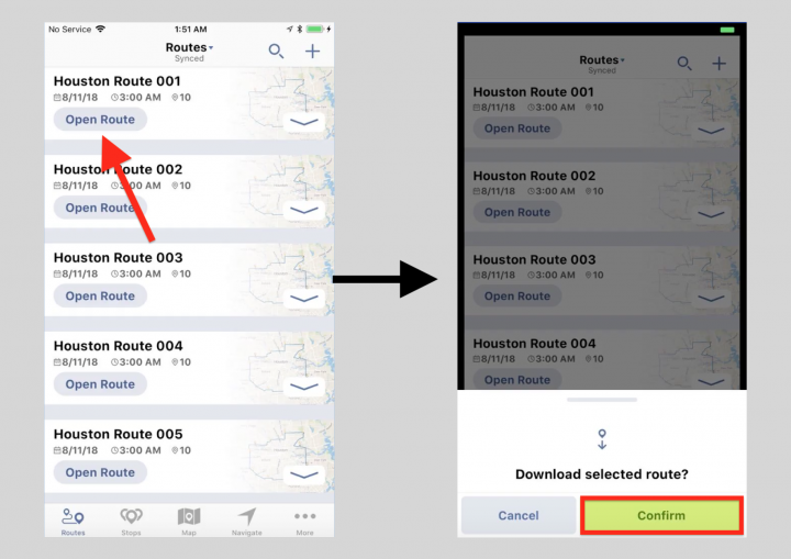 Adjusting the Settings of a Route on an iPhone