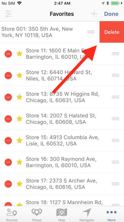 Managing your Favorite Addresses on an iPhone