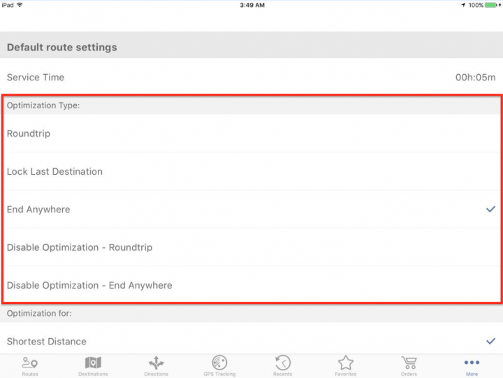 Using Advanced Route Planning Features on an iPad