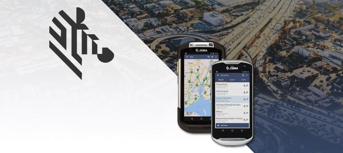 Route planner app for handheld rugged Zebra enterprise mobile computers with an integrated scanner.