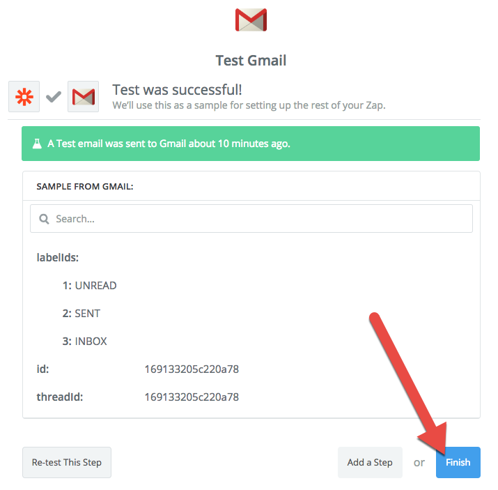 Confirm and Save Zapier Action Event Email Template