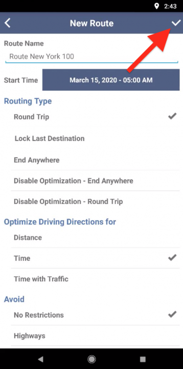 Using the Map for Planning Routes on Your Android Device
