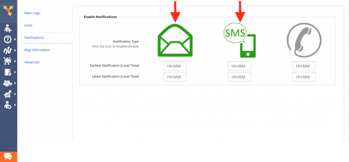 Enabling E-Mail, SMS and Voice Call Notifications