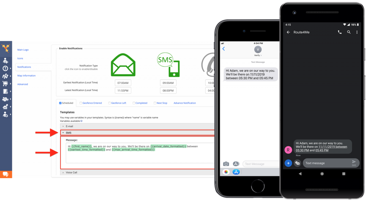 Using Placeholders with Customer Alerting and Notifications - Inserting Route4Me Fixed Attributes into Notifications