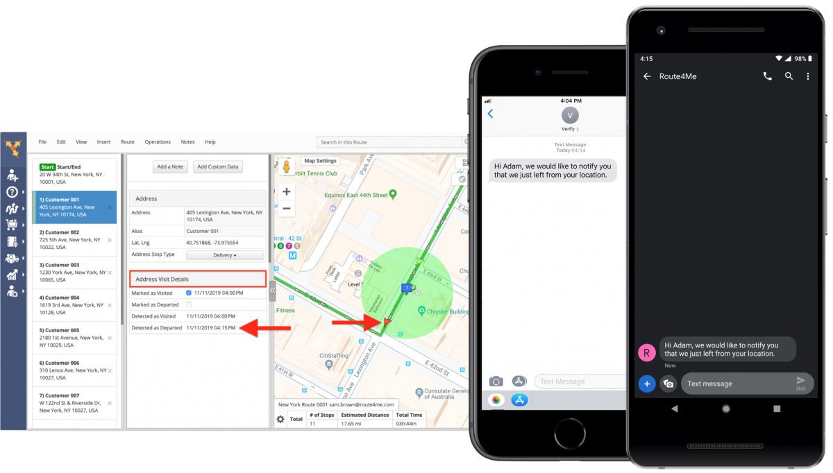 Geofence Departed - Customer Alerting and Notifications