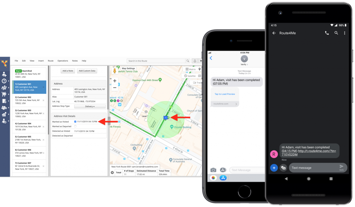 Visit Completed - Customer Alerting and Notifications
