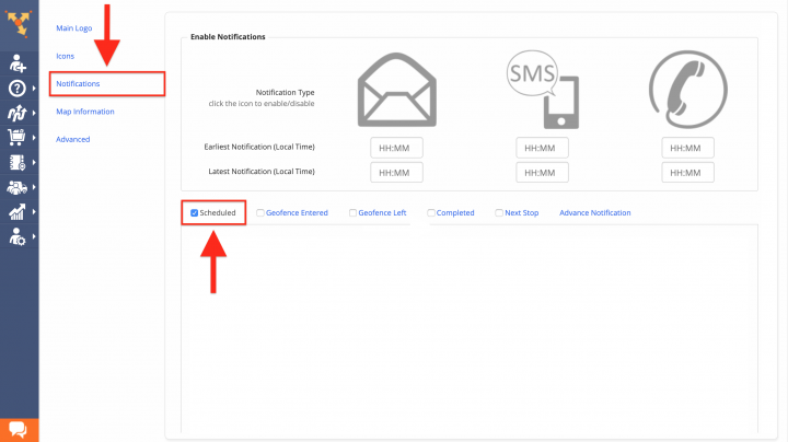 Route Scheduled - Customer Alerting and Notifications