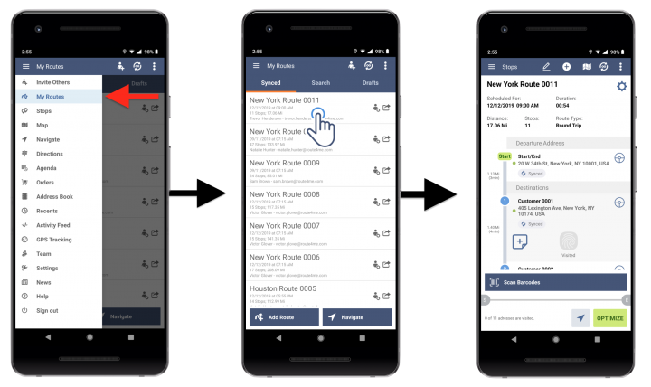 Barcode Reconciliation for Android Devices - Route4Me's Android Route Planner