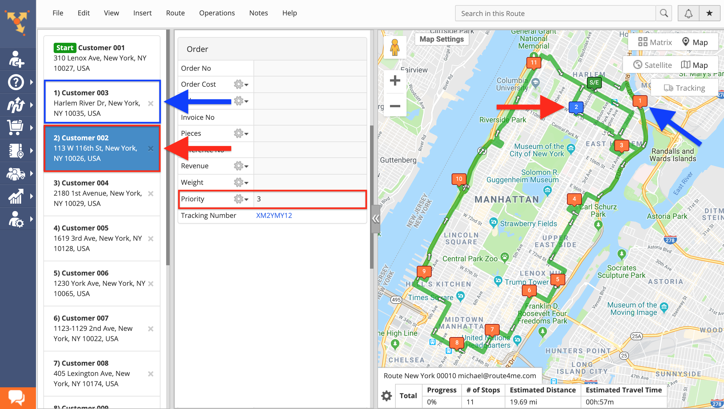 Order Priority Route Planning on Route Optimization Software