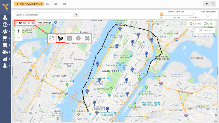 Using the Map for Planning Routes 
