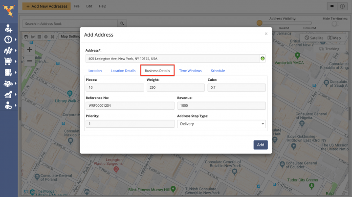 Using the Map for Adding Addresses to the Address Book
