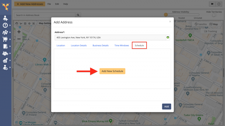 Using the Map for Adding Addresses to the Address Book