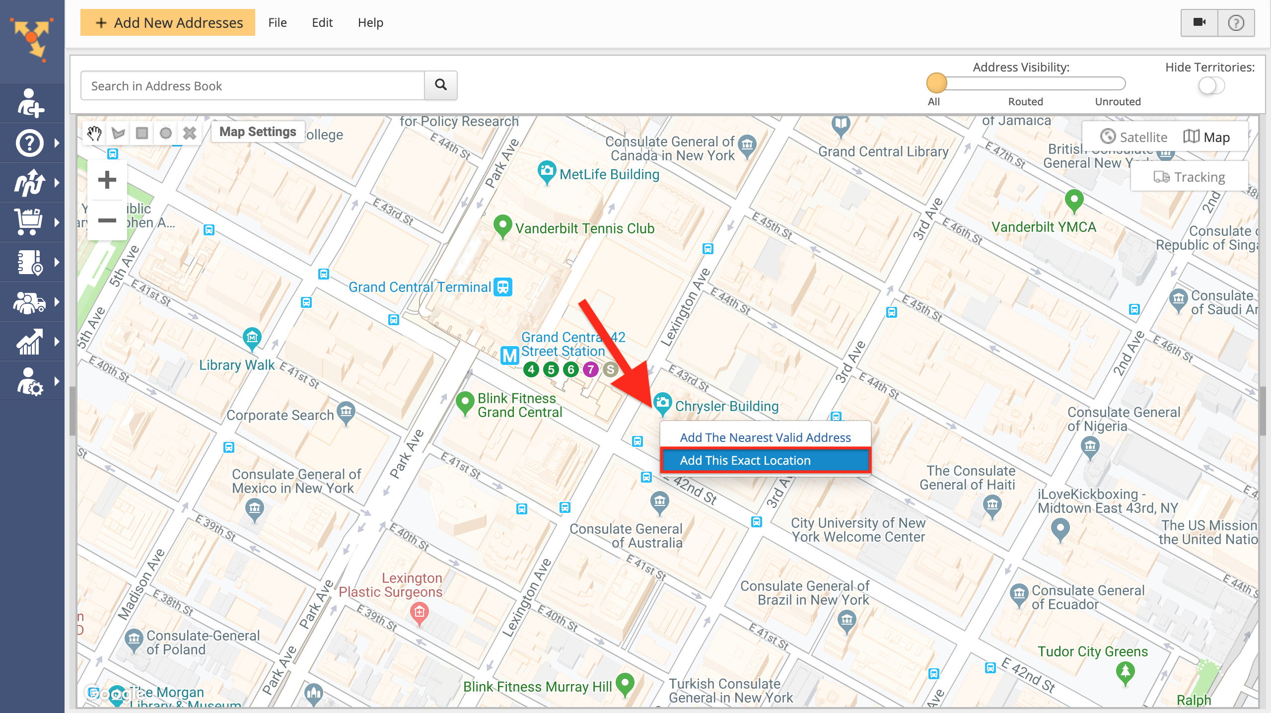 download adding address to google maps