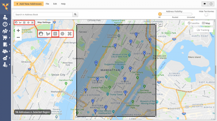 Using the Map for Planning Routes 