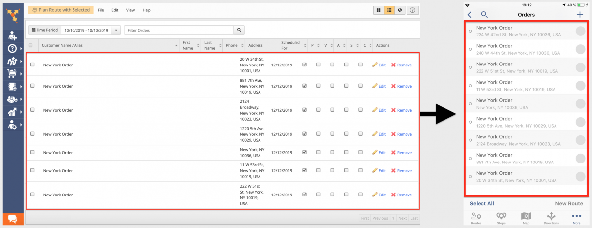 Generating Orders from Advanced Search Group Addresses and Contacts