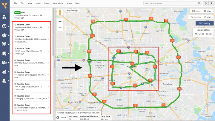 Inserting Orders from the Orders Map into Planned Routes