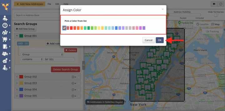 Color Coding Addresses and Setting Icons Override Using Advanced Search Groups