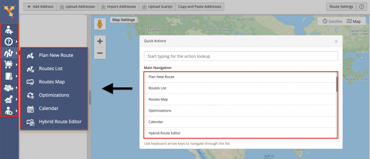 Using Quick Actions and Intelligent Search on the Route4Me Web Platform