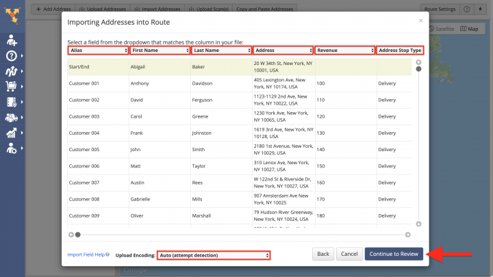 Box.net (Box.com) Data Import - Importing Data from Box.net for Planning Routes