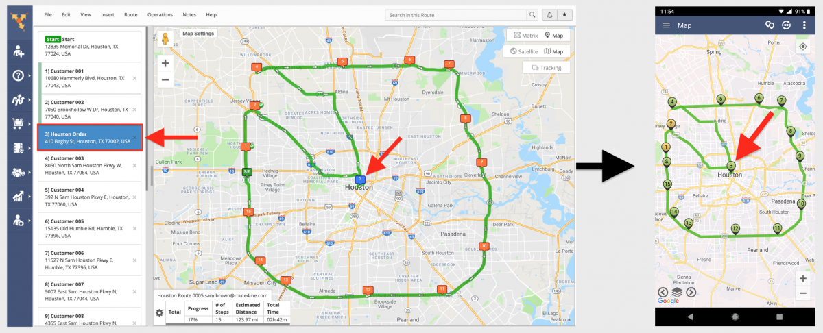 Inserting Addresses form Advanced Search Groups into the Best Routes (Dynamic Stop Insertion)