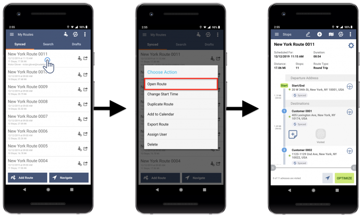Scheduling and Rescheduling Routes - Route4Me's Android Route Planner