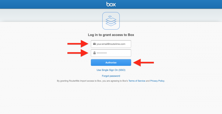 Box.net (Box.com) Data Import - Importing Data from Box.net for Planning Routes