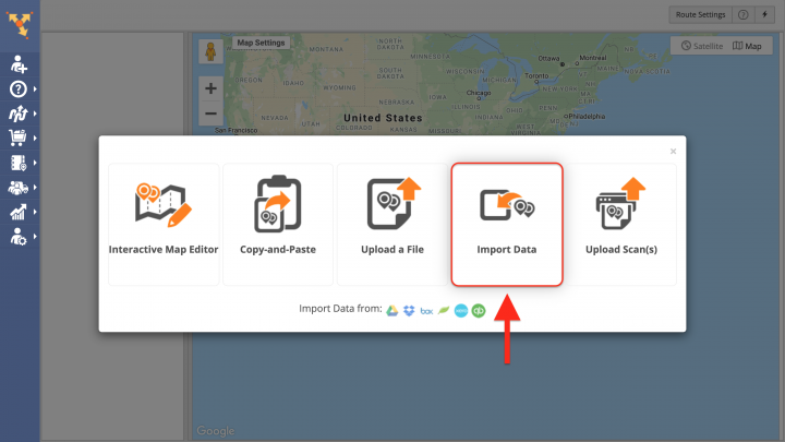 Box.net (Box.com) Data Import - Importing Data from Box.net for Planning Routes