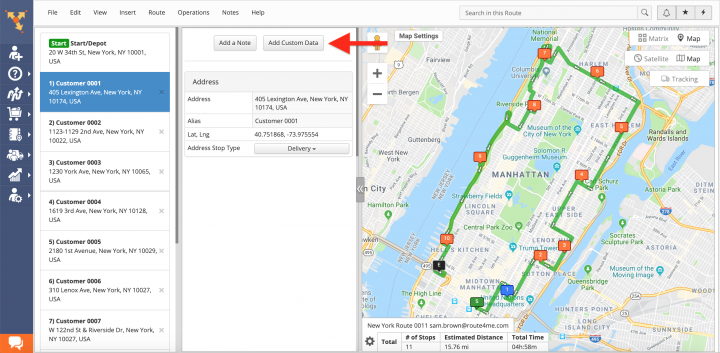 Android Custom Data - Viewing and Editing Custom Data Attached to Route Stops on Route4Me's Android Route Planner