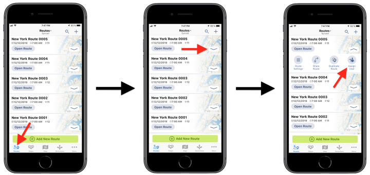 The Difference Between Sharing Routes and Assigning Users to Routes - Route4Me's iPhone Route Planner