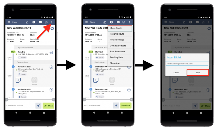 The Difference Between Sharing Routes and Assigning Users to Routes - Route4Me's Android Route Planner