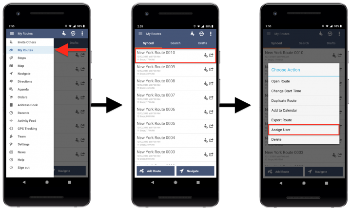 The Difference Between Sharing Routes and Assigning Users to Routes - Route4Me's Android Route Planner