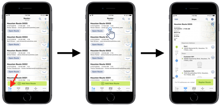 Adding Stops to Planned Routes Using Route4Me's iPhone Route Planner